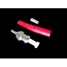 Conector de fibra óptica - ST / PC Sm - Red Boot -3.0mm